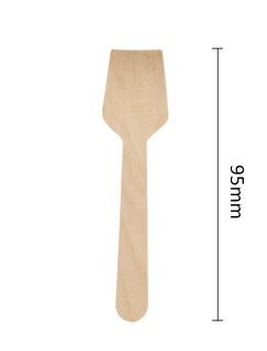 Q Wooden I/Cream Spoon 100pk x 20pkt/ctn