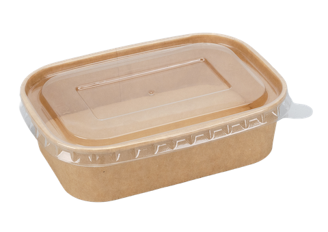 Q APET Lid for Rect. Paper Cont 300pcs/c