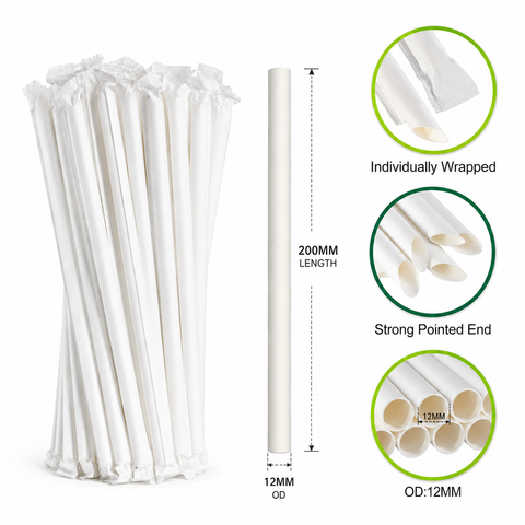 Q Strike Jumbo Straw White 100pk 20pk/ct