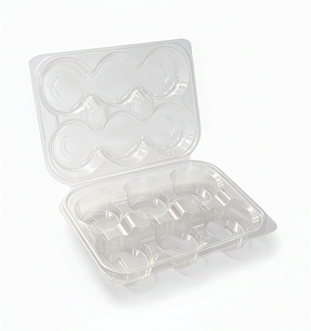 Q RPET Muffin Clamshell 6 - 240pcs/ctn