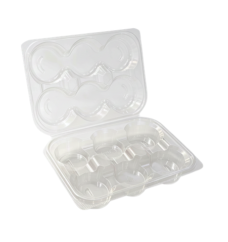 Q RPET Muffin Clamshell 6 - 240pcs/ctn