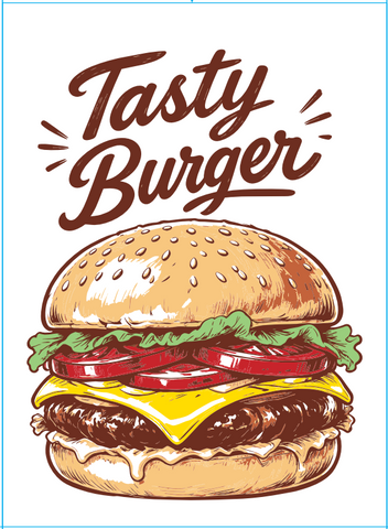Q GP Printed Burger Bags - 500pcs/pkt