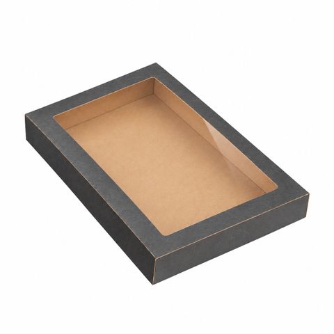 Q Black PET Lid Catering Box#2 100pc/ctn