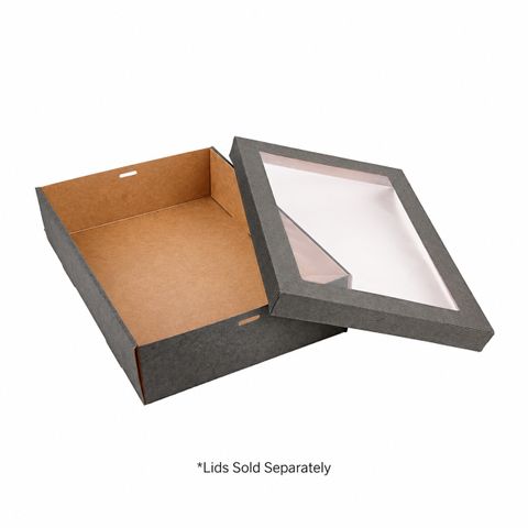 Q Kraft Black Catering Box #4 50pcs/ctn
