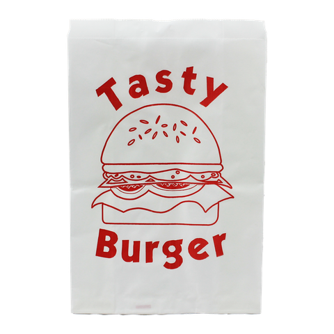 Q GP Printed Burger Bags RED 500pcs/pk