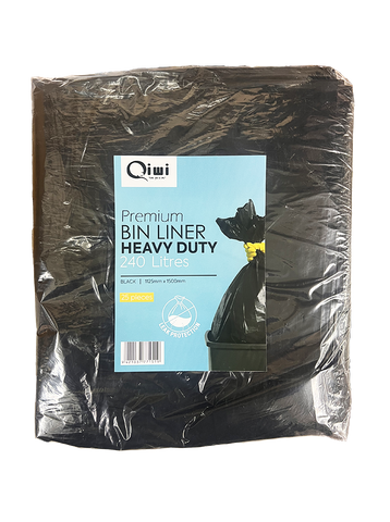 Q W/Bin Bag BLK 240L 25pcx6pk 150pcs/ctn