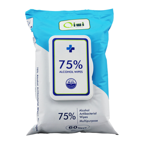Q 75% Alcohol Wipes 60's 12pk/ctn