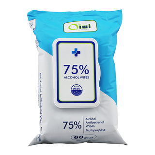 Q 75% Alcohol Wipes 60's 12pk/ctn