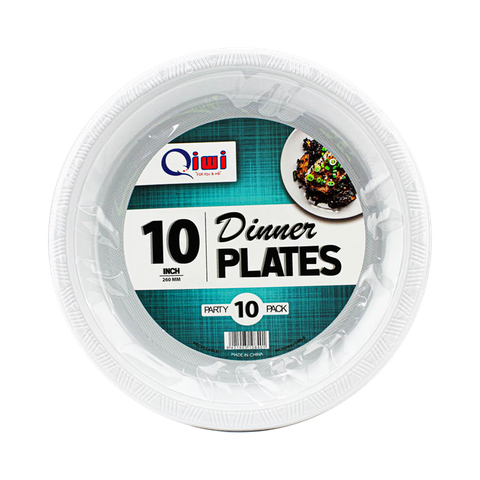 Q 10" 10S Plastic Plate 10pcx50pk 500pcs