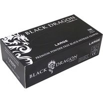 GLOVES BLACK DRAGON NITRILE GLOVES – BLACK POWDER FREE (BOX/100)
