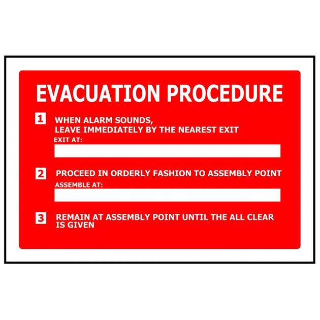 Sg Emergency Evacuation Procedure Sign