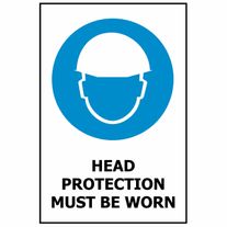 SG HEAD PROTECTION MUST BE WORN SIGN