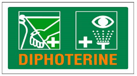 DIPHOTERINE EYEWASH + SPRAY SIGN PVC 300x200MM
