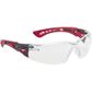 BOLLE RUSH+ SAFETY GLASSES - RED FRAME