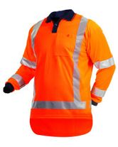 Workwear Bison Polo L/s Ttmc-W17 Poly Orange (Ptbpols) | Amare Safety
