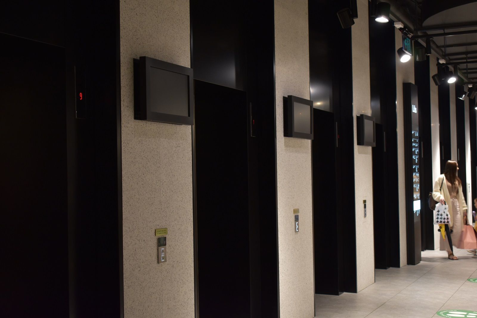 Matt Black bespoke tile trims installed at David Jones Elizabeth St