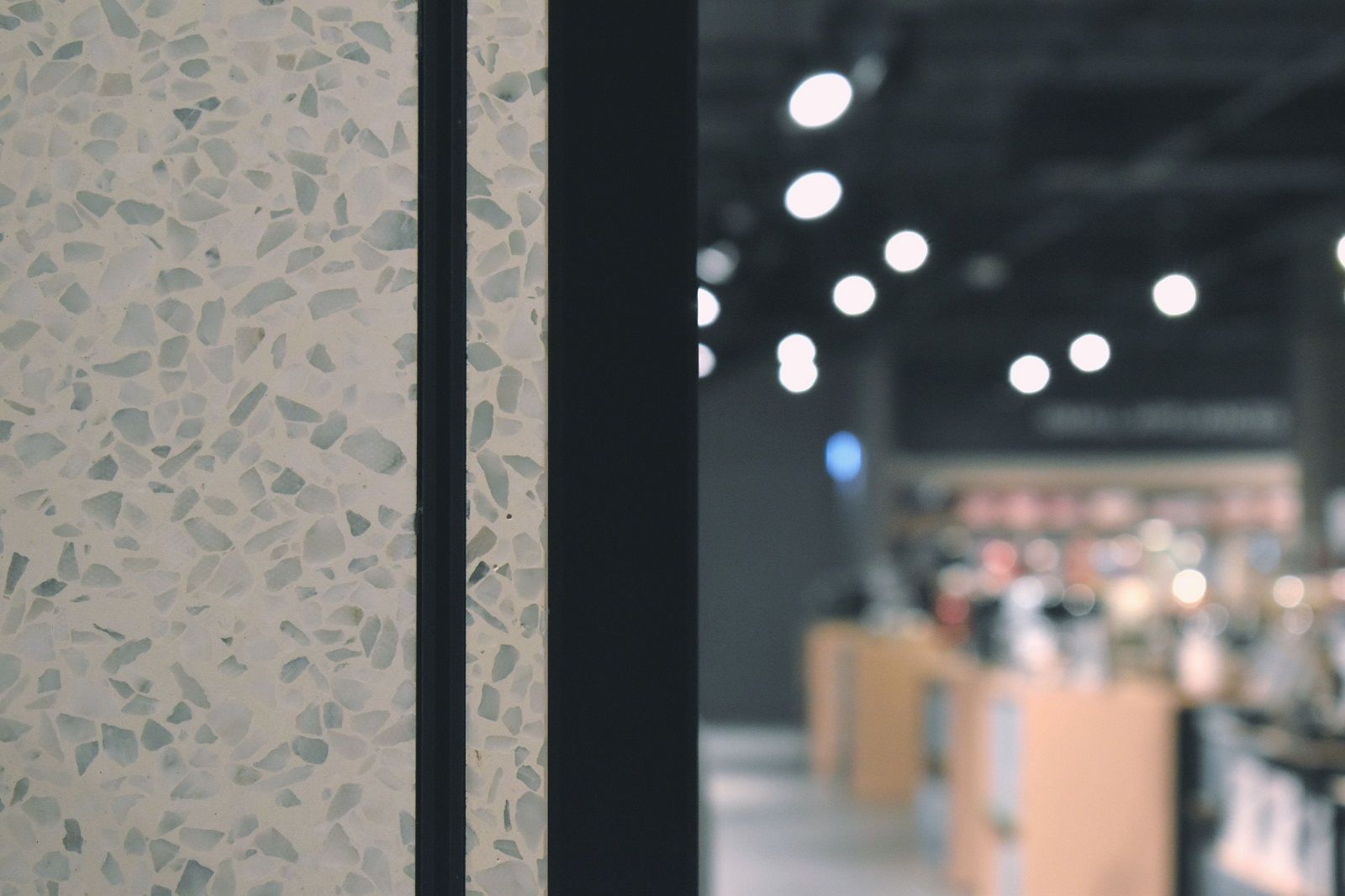 Matt Black tile trim at David Jones Elizabeth St. Store