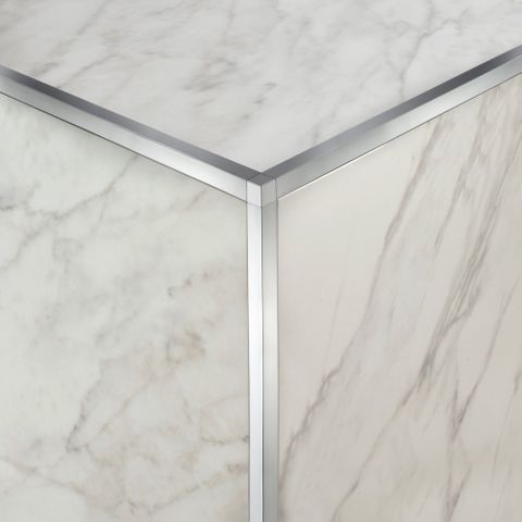 Square Edge Corner - Bright Silver