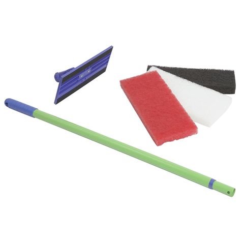 Scouring Pad Set with Telescopic Handle