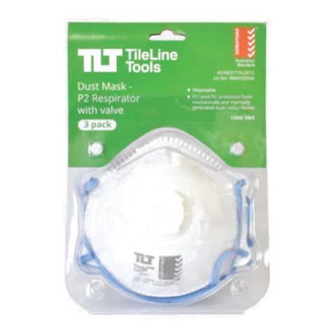 Dust Mask - P2 Respirator with valve (3 pack)