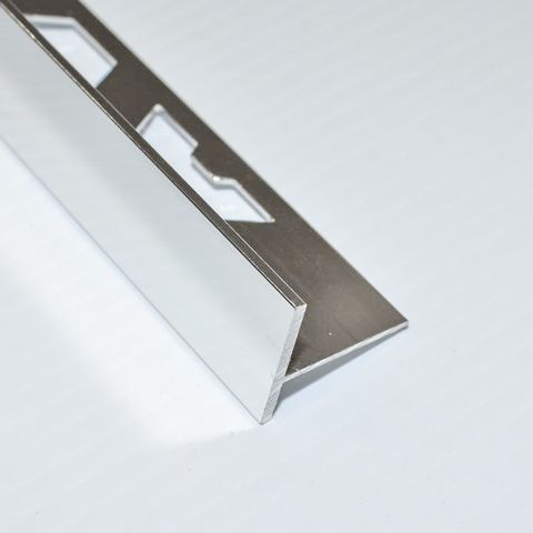 T Trim Aluminium 11mm Polished Bright Silver x 3m