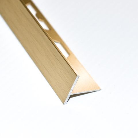 T Trim Aluminium 11mm Brushed Gold x 3m