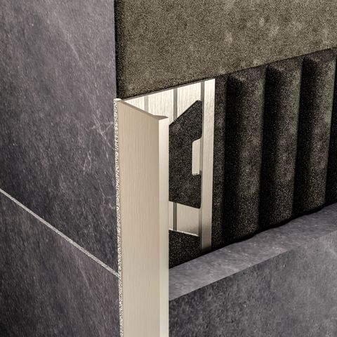 Aluminium Angle - Brushed Nickel