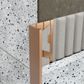 Aluminium Angle - Brushed Copper