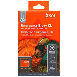 Emergency Bivvy XL with Rescue Whistle - Orange