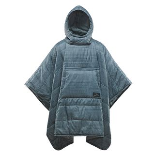 Honcho Poncho - Blue Woven Print