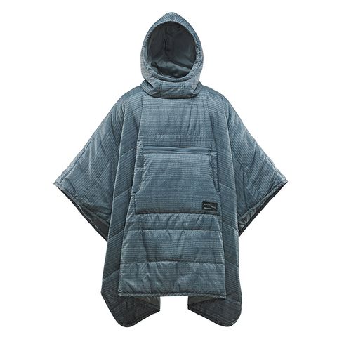 Honcho Poncho - Blue Woven Print