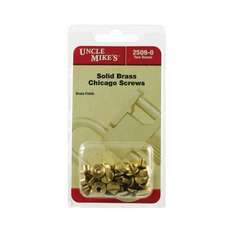 Brass Chicago Screws- 24Pk