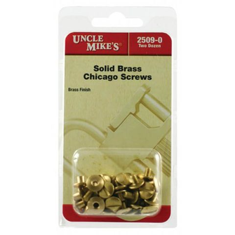 Brass Chicago Screws- 24Pk