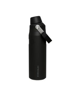 The IceFlow™ Bottle with Fast Flow Lid | 24 OZ Black 2.0