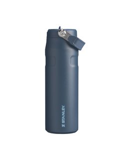 The IceFlow™ Bottle with Flip Straw Lid | 24 OZ Navy