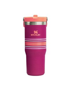 The Varsity IceFlow™ Flip Straw Tumbler | 30 OZ Fuchsia Mesh* EOL