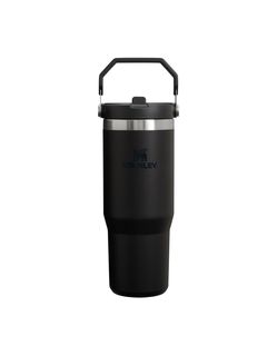 The IceFlow™ Flip Straw Tumbler | 30 OZ  Black