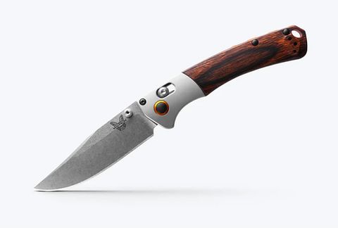 Mini Crooked River | Gray Aluminum & Wood | Clip-point