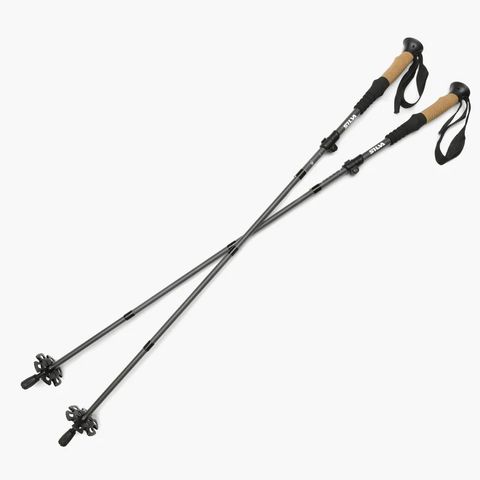 Trekking Poles Aluminum Z-Fold Grey