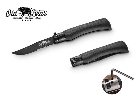 Total Black: Black Lam' / Blk PTFE Coated S/S Serrated (M)