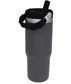 The IceFlow&trade; Flip Straw Tumbler | 30 OZ Charcoal