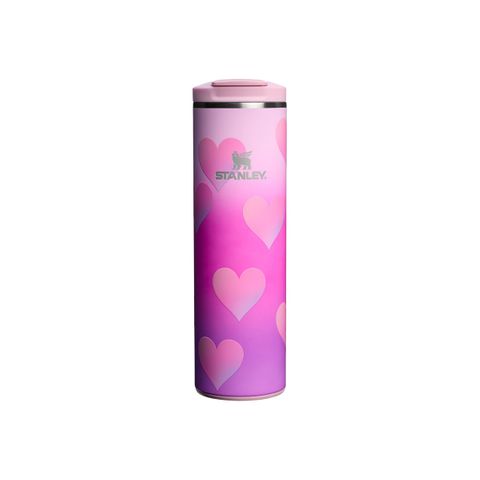 The Transit Flip Top Mug | 16 OZ | 0.47 L | Powder Pink Heart Gradient