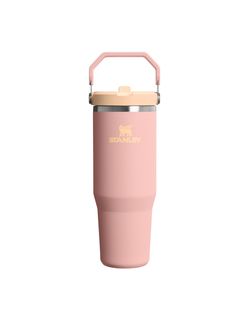 The IceFlow&trade; Flip Straw 2.0 Tumbler | 30 OZ Peach Rose