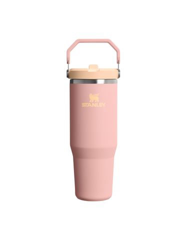 The IceFlow&trade; Flip Straw 2.0 Tumbler | 30 OZ Peach Rose