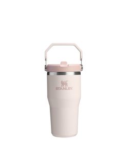 The IceFlow™ Flip Straw 2.0 Tumbler | 20 OZ Rose Quartz