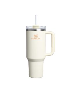 The Club Vintage Quencher H2.0 FlowState™ Tumbler | 40 OZ Cream Apricot Gloss