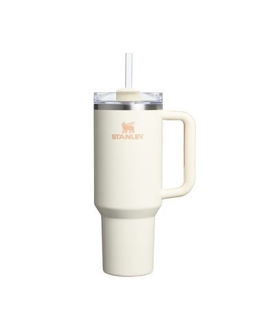 The Club Vintage Quencher H2.0 FlowState™ Tumbler | 40 OZ Cream Apricot Gloss