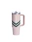 The Oasis Quencher ProTour Flip Straw Tumbler | 30 OZ Peach Whip Chevron