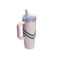The Oasis Quencher ProTour Flip Straw Tumbler | 30 OZ | 0.89 L | Peach Whip Chevron