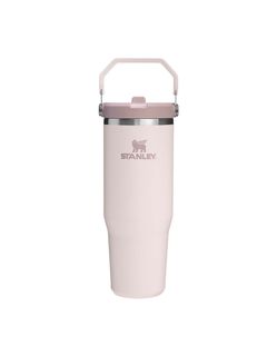 The IceFlow™ Flip Straw 2.0 Tumbler | 30 OZ Rose Quartz